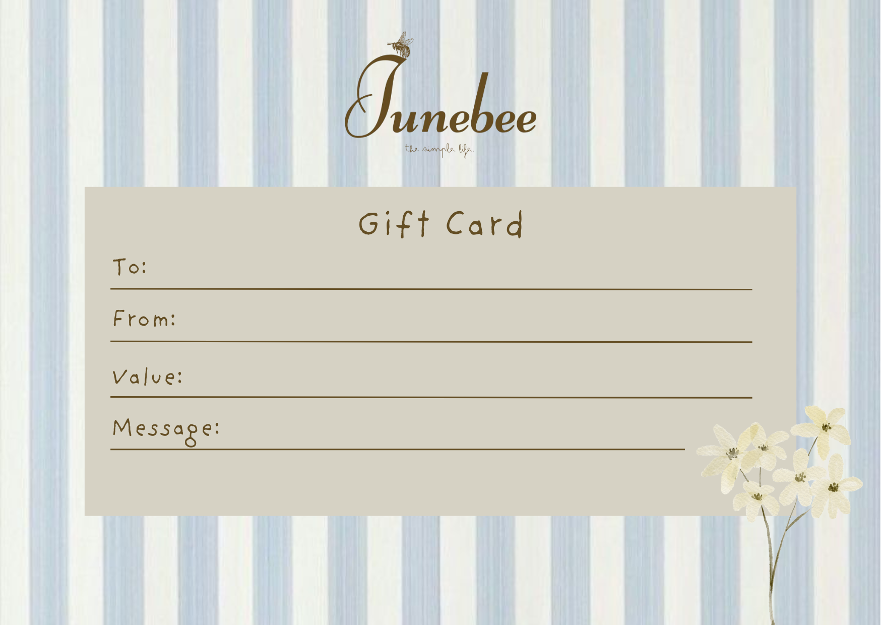 Gift Card/Cadeaubon